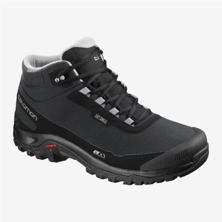 Salomon SHELTER CS WP Mens Hiking Boots Black UK KUZL